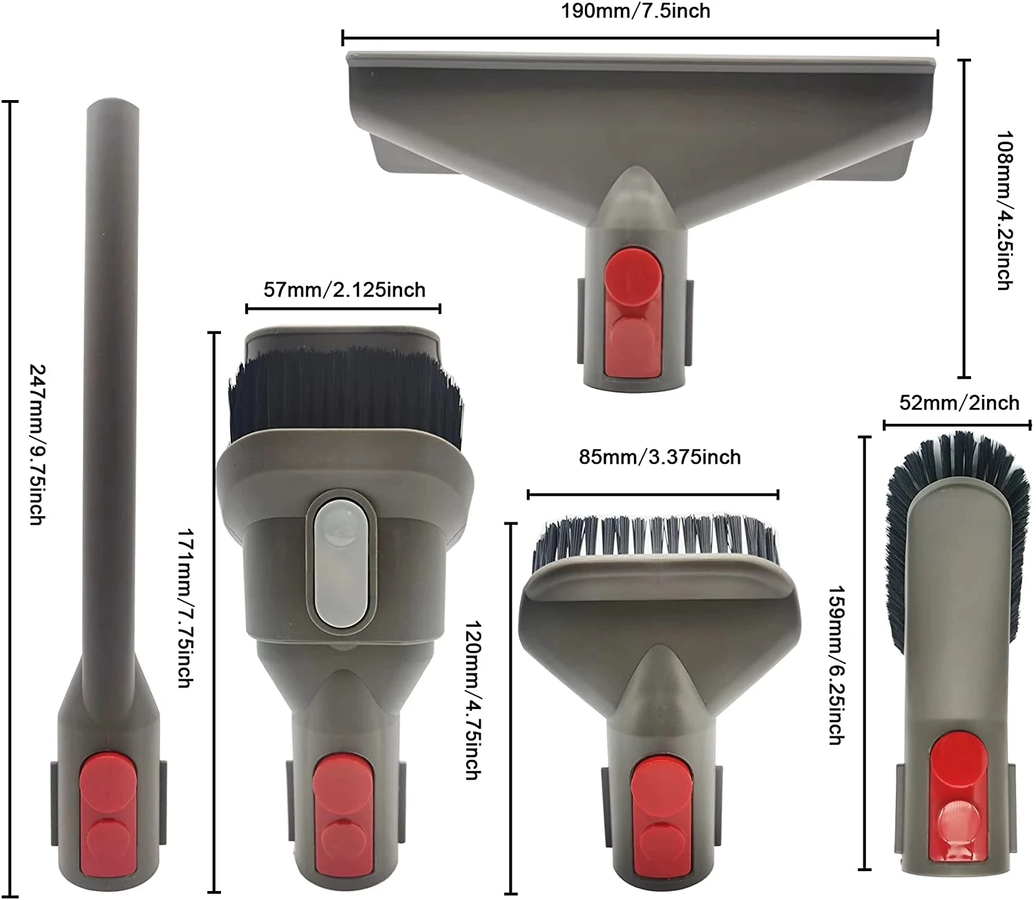 Spazzole di ricambio ugello per Dyson V11 V10 V8 V7 V15 staffa di stoccaggio aspirapolvere accessori di ricambio a sgancio rapido