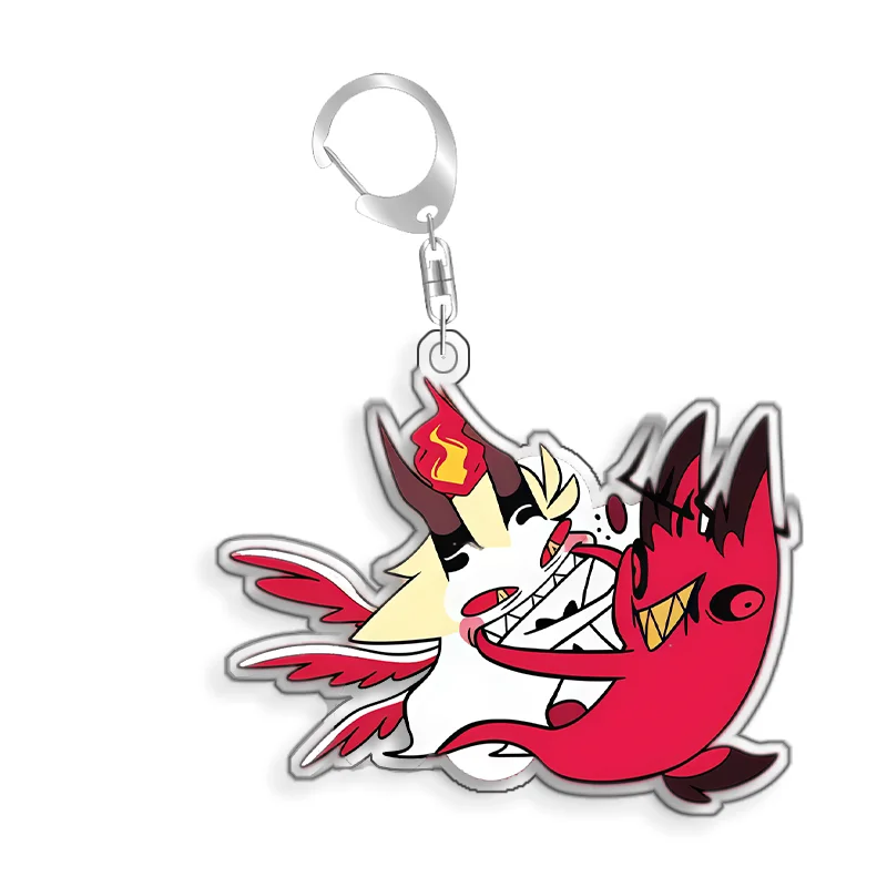 Hazbin Hotel Vox Stolas Blitzo Keenie  Acrylic Selfmade Keychain Cute Backpack Pendant Key Chain Game Fans Gift Ornaments 5cm