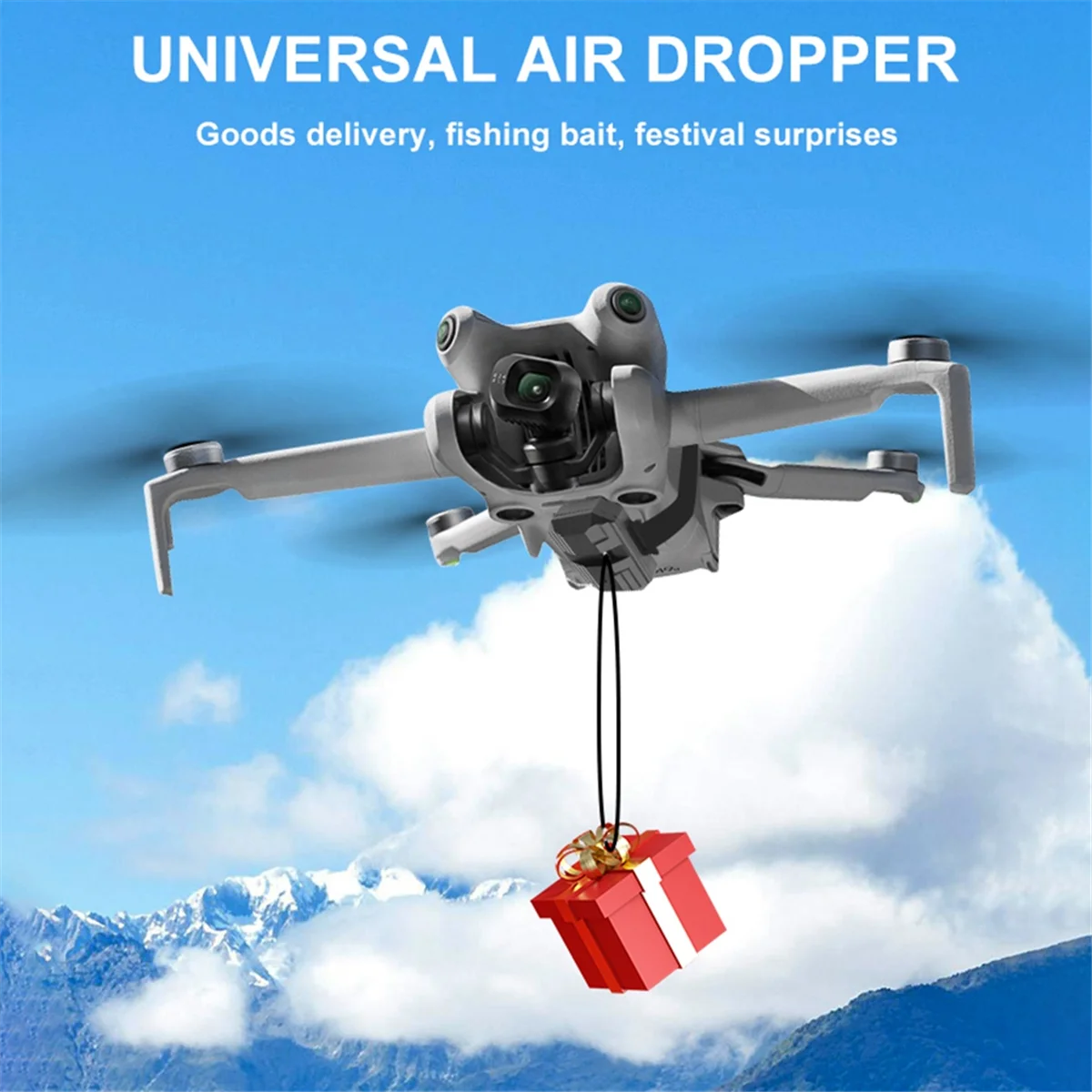ABJL Drone Airdrop System for FLIP/AIR 3S/Mavic 3 Pro for Fishing Bait Wedding Ring Gift Airdropper