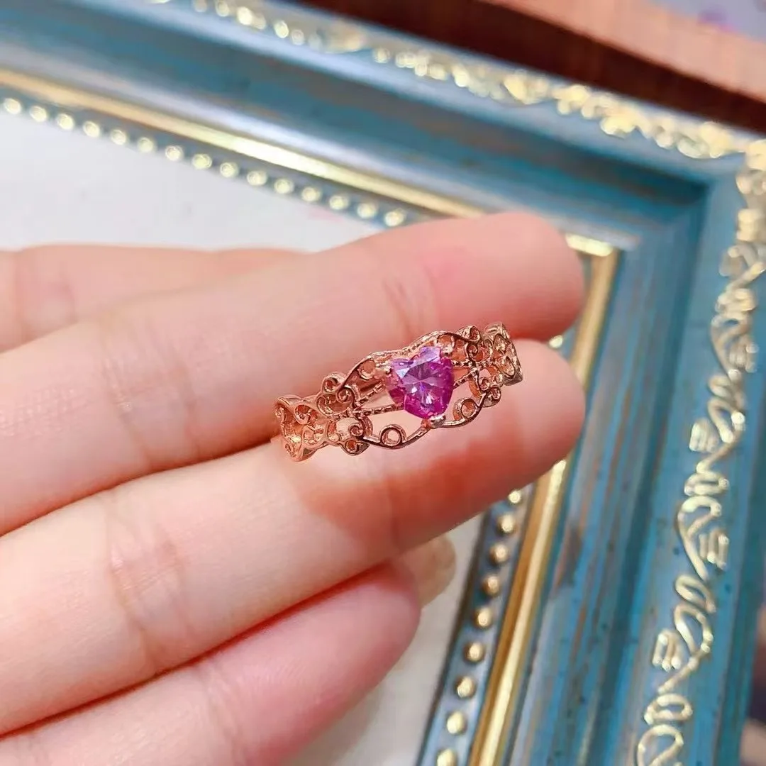 

KJJEAXCMY High End Women's Ring Natural Moissanite S925 Silver with Electroplating Boasting High Clarity Full Brilliance