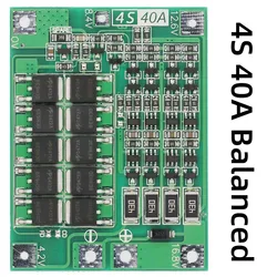 4S 40A 균형 리튬 이온 리튬 배터리 충전기 보호 보드 18650 BMS 드릴 모터 11.1V 12.6V/14.8V 16.8V 강화 보드