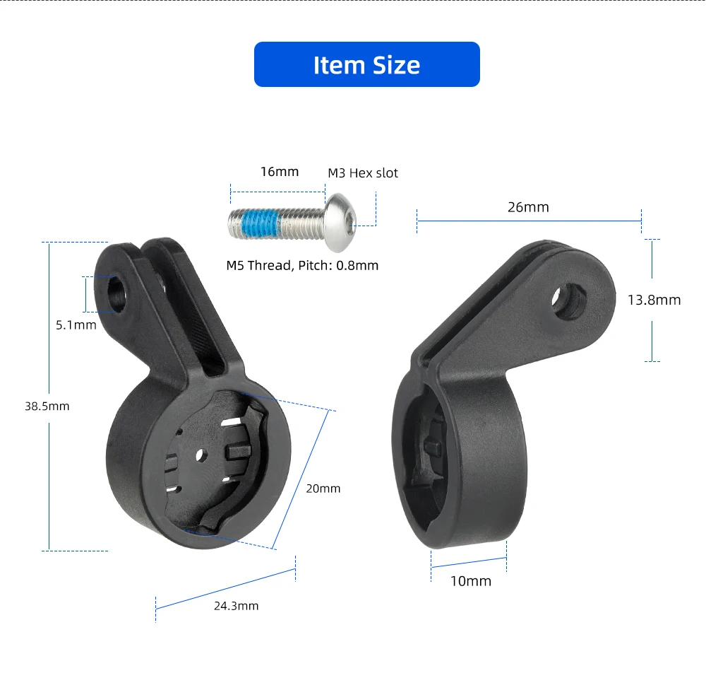 Deemount-Lichthalter für Magicshine RN120 SEEMEE 60 100 180 200 300 Rücklicht mit GoPro-Anpassung MTB-Fahrradsattelhalterung – Detail 3