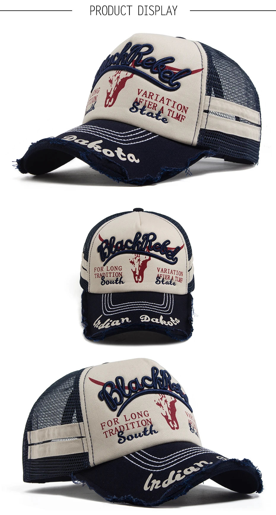 Sommer-Mesh-Trucker-Cap für Herren, Vintage-Baseballkappe mit Stickerei, Sonnenblende, Retro-Snapback, Damen-Hip-Hop-Dad-Caps für Outdoor und Freizeit – Detail 4