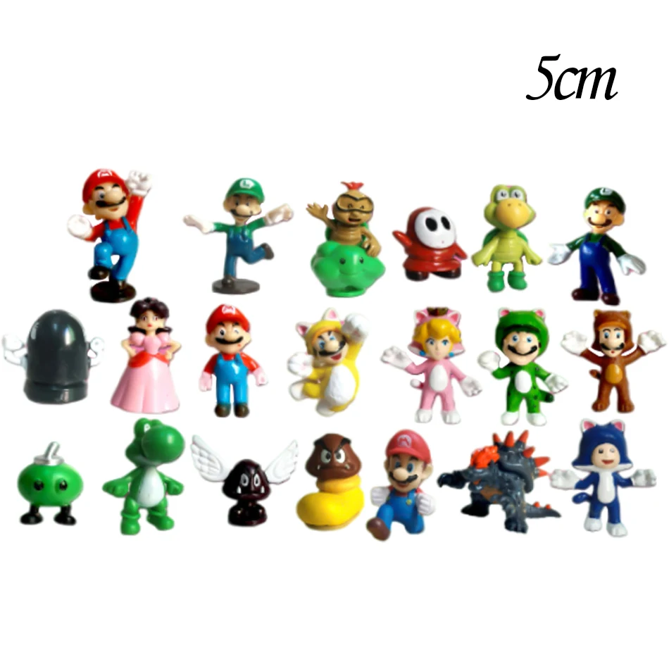 2-24pcs Anime Super Mario Figure Blind Box Action Figurine Doll Kits Collection PVC Model Toys children Birthday Christmas Gift