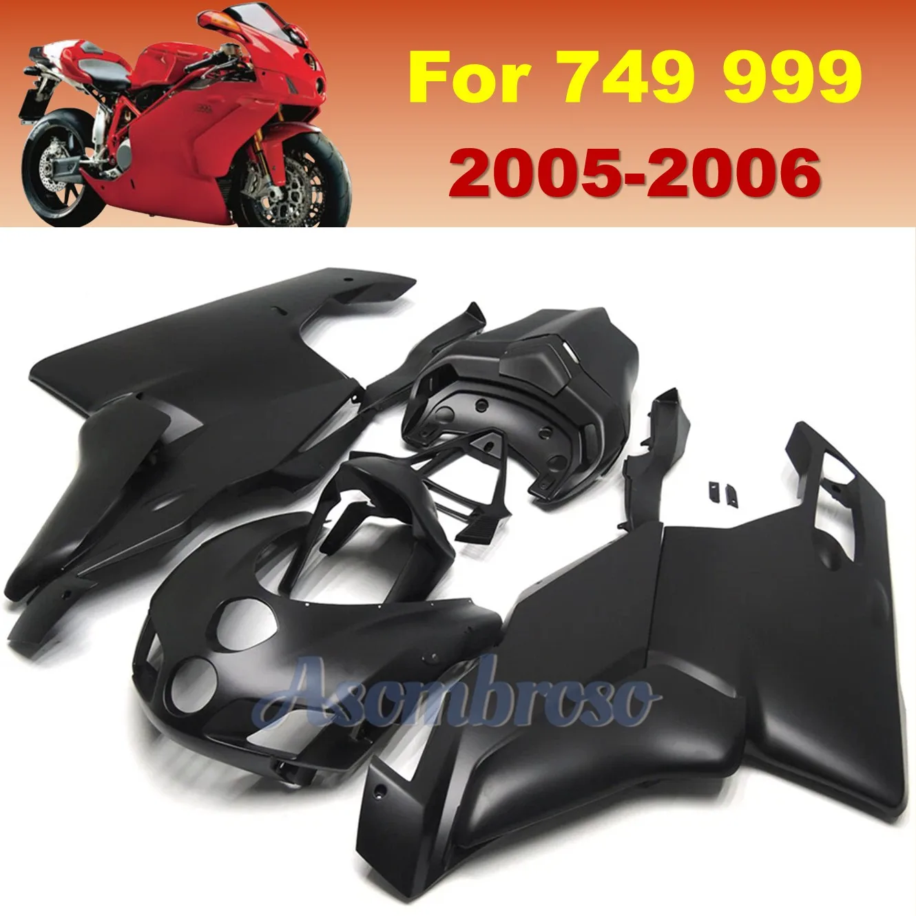 

Bodywork Panel set Fit For Ducati 749R 749S 999R 999S 2005–2006 ABS Crafted Fairing Components