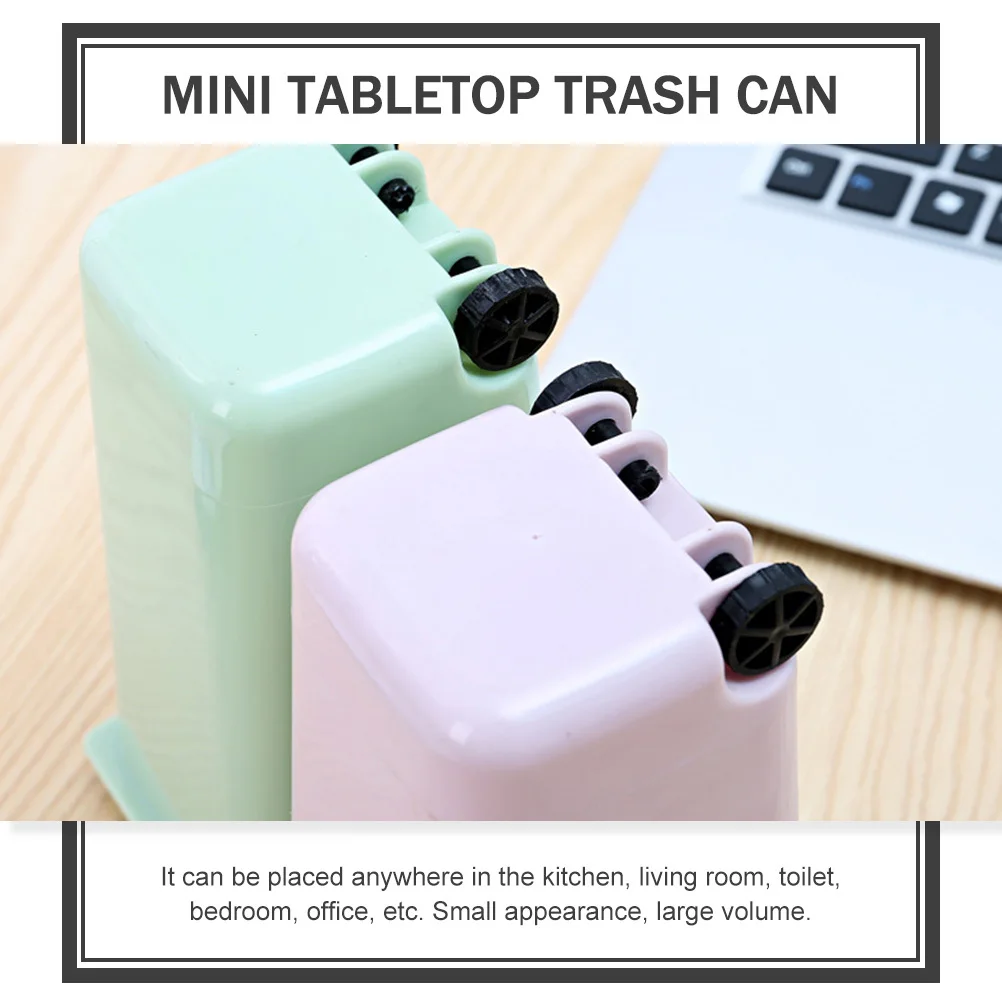 3 قطعة سلة المهملات سطح المكتب متعددة الوظائف دلو نفايات صغير للمطبخ مكتب ديكور المنزل التخزين المنظم سلة المهملات