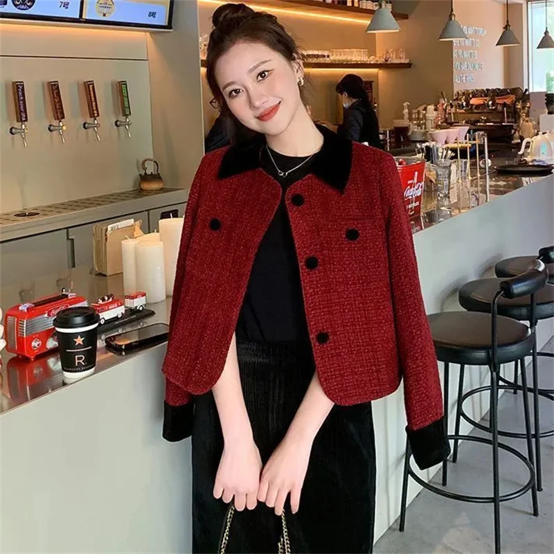 purple Small Fragrant Style Jacket For Women in The Spring of 2025 New Style for Socialites High-end Temperament Short Jacket