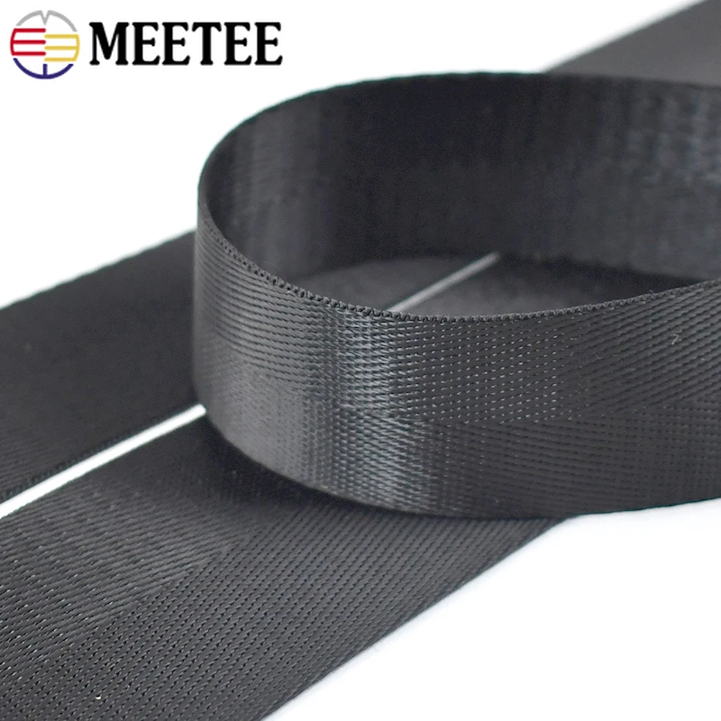 1/2/3/5 metri 20-50mm nastro in Nylon nero per borse cinturino per borsa nastro cintura di sicurezza rilegatura diagonale accessori per zaino fai da