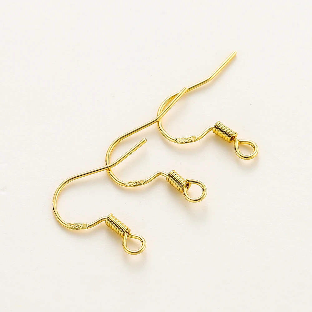 14K 18K 20Pcs Gold Plated Brass Earring Findings Clasps Hooks Earwire Findings for DIY Earrings Jewelry Making Accessories