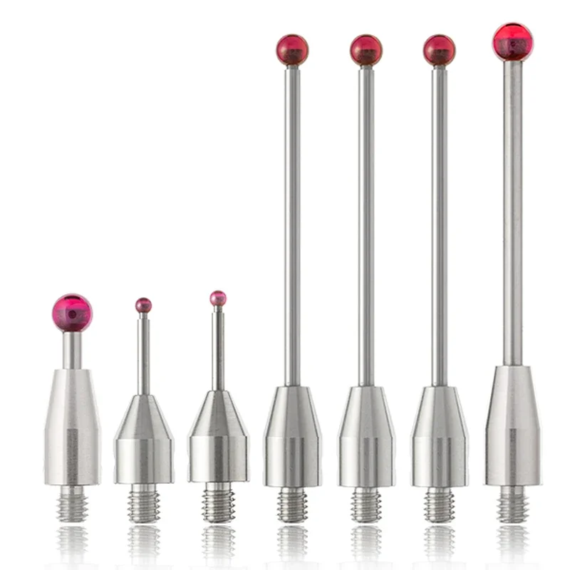 M4 three coordinate measuring needle, three dimensional probe, HexCon Renishaw ruby ball joint, tungsten steel rod, straight pin