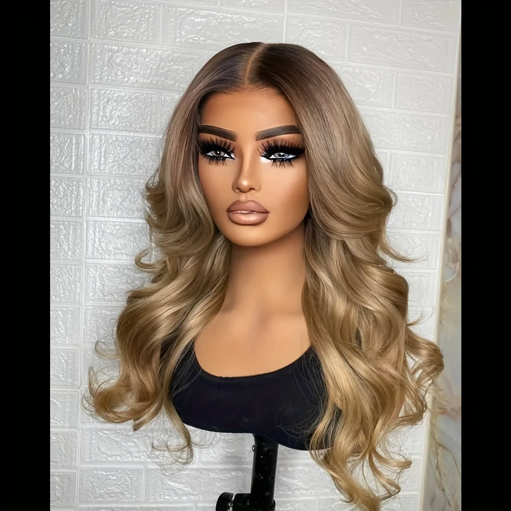 

Soft Long ombre blond body wave Glueless 5x5 Silk Base Jewish Human Hair With BabyHair HD Lace European Hair Preplucked