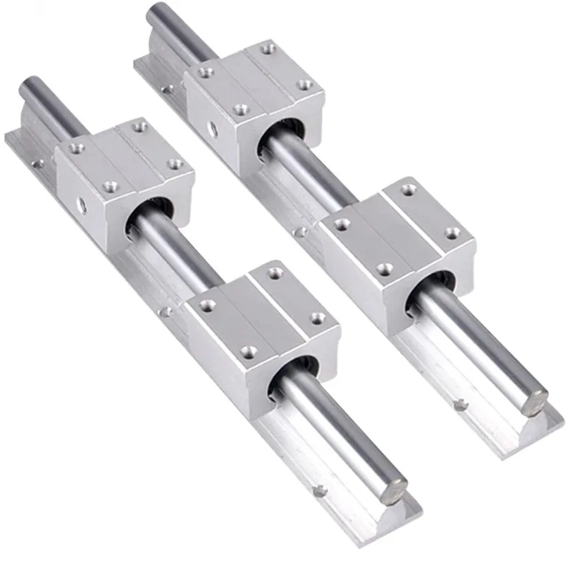 2 PCS SBR20-2200mm Linear Slide Rails,4 PCS SBR20UU Square Type Bearing Blocks,for Automated Machines Equipments,DIY CNC Routers