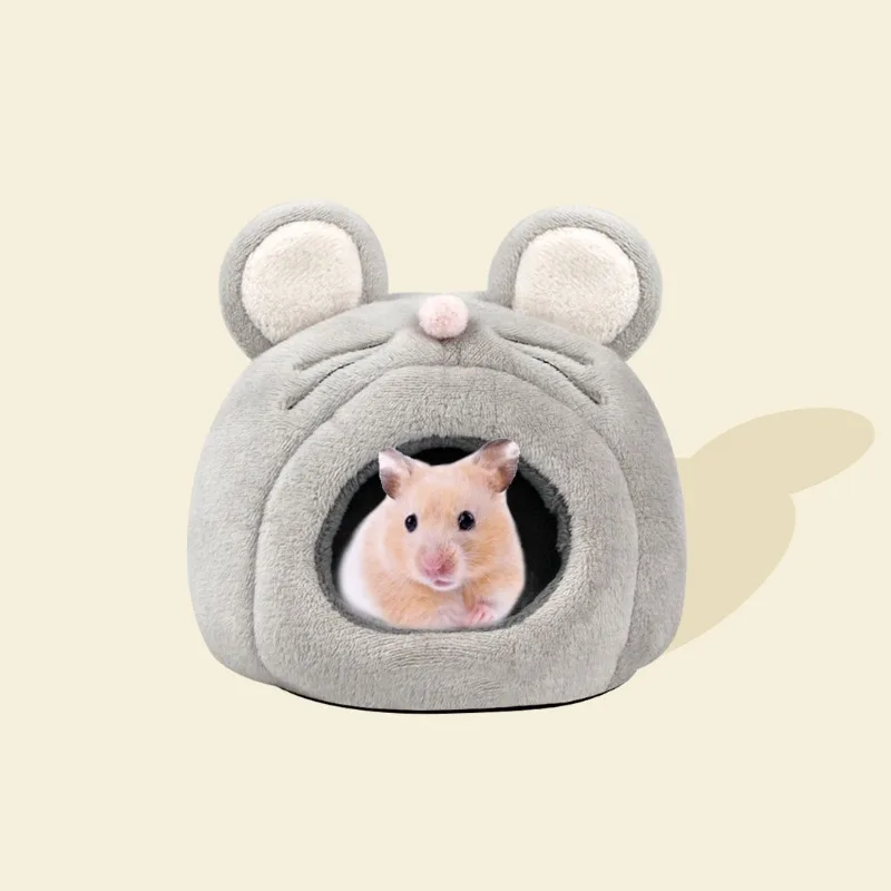 Small Pet Hamster Soft Warm House Cotton Plush Small Animal Nest Guinea Pig Squirrel Mice Rat Sleeping Bed Keep Warm House Nest