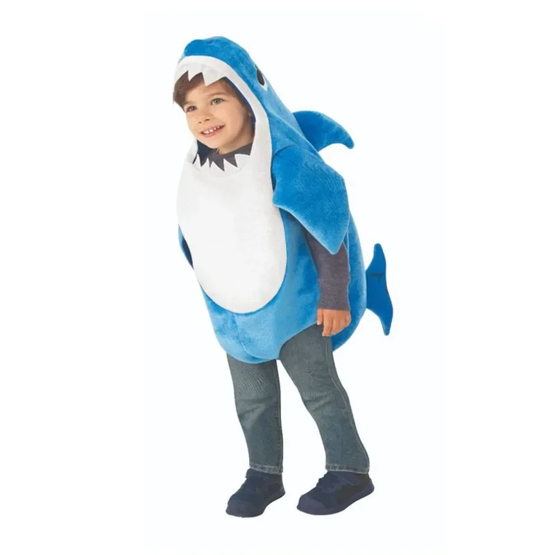 Costume de requin imbibé pour adultes et enfants, combinaison de cosplay, fête de famille amusante, cadeau d'anniversaire de vacances, costume d'Halloween, bébé