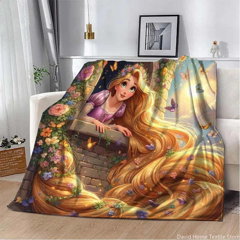 

Tangled Rapunzel Priness Flannel Thin Blanket.King Size Four Season Blanket.for Sofa,Bed,Living Room,Travel Picnic Blankets Gift