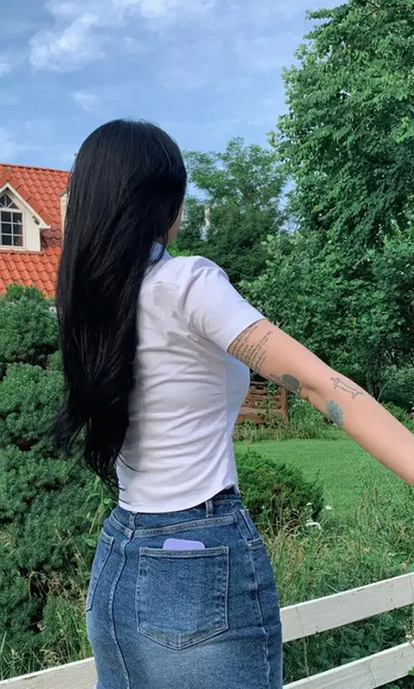 قمصان النساء خلات التباين غرزة Batwing كم فضفاضة تناسب الفن استوديو إيندي شيك بلوزة العصرية الطلاب كل يوم يبدو Ins #4