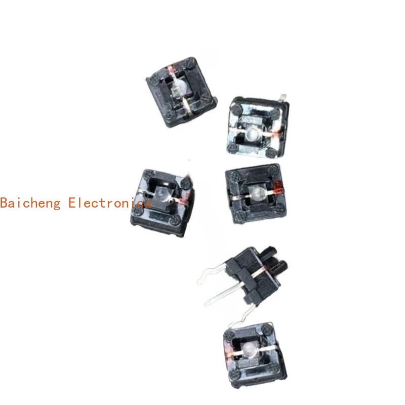 20PCS With green light touch 6.5 * 6.5 * 7 with green light-emitting LED light button switch 6-pin