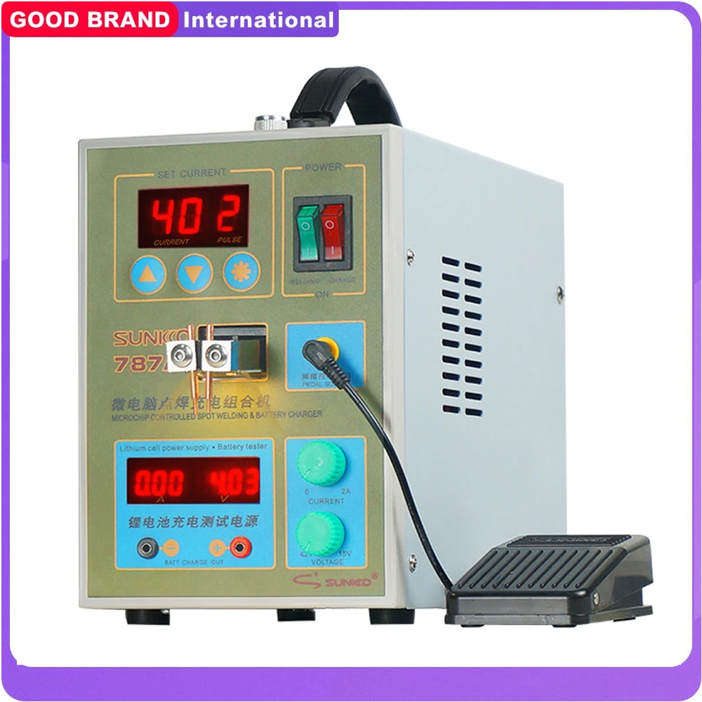 Battery Touch Welding Machine Double Pulse Small 18650 Battery Spot Welding Machine Button Battery Welding Machine SUNKKO787A+