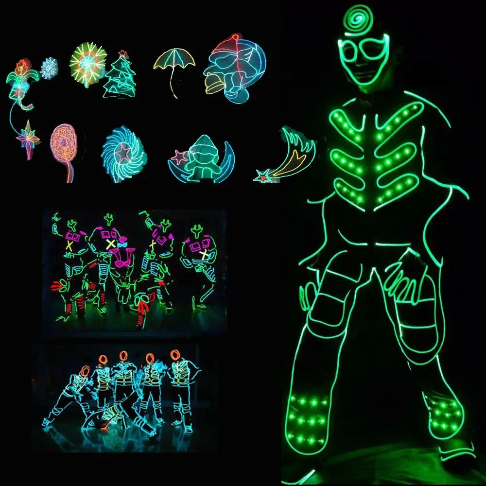 EL Wire Neon Lights Strip LED Christmas Party Decor Light Room DIY Costumes Clothing Flexible EL Wire Rope Tube