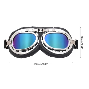 Windproof الرجعية دراجة نارية نظارات واقية خمر الكلاسيكية الدراجة نظارات واقية لرايدر Steampunk نمط ATV دراجة خوذة أغطية أفضل 8 خوذة تجريبية قتالية للمبيعات - رقم 7