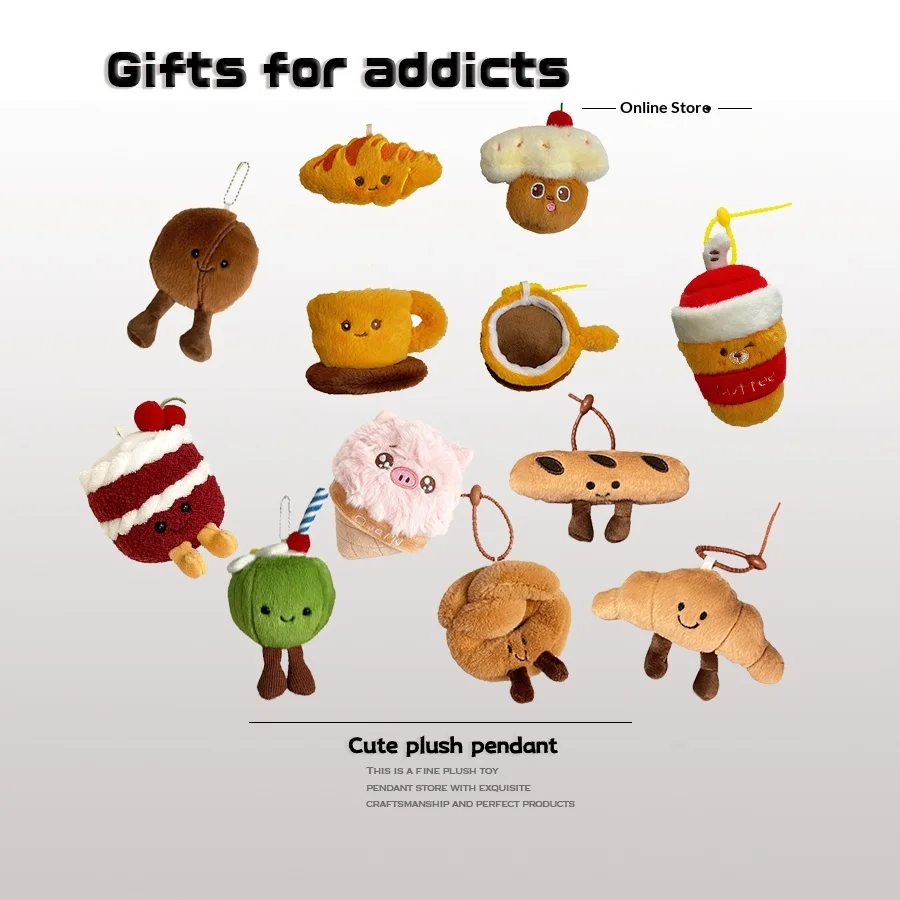 Il giocattolo della peluche della bambola del panino con corna del bastone del pane del fumetto indica regali Peluche di peluche Giocattoli da collezione per bambini e adulti