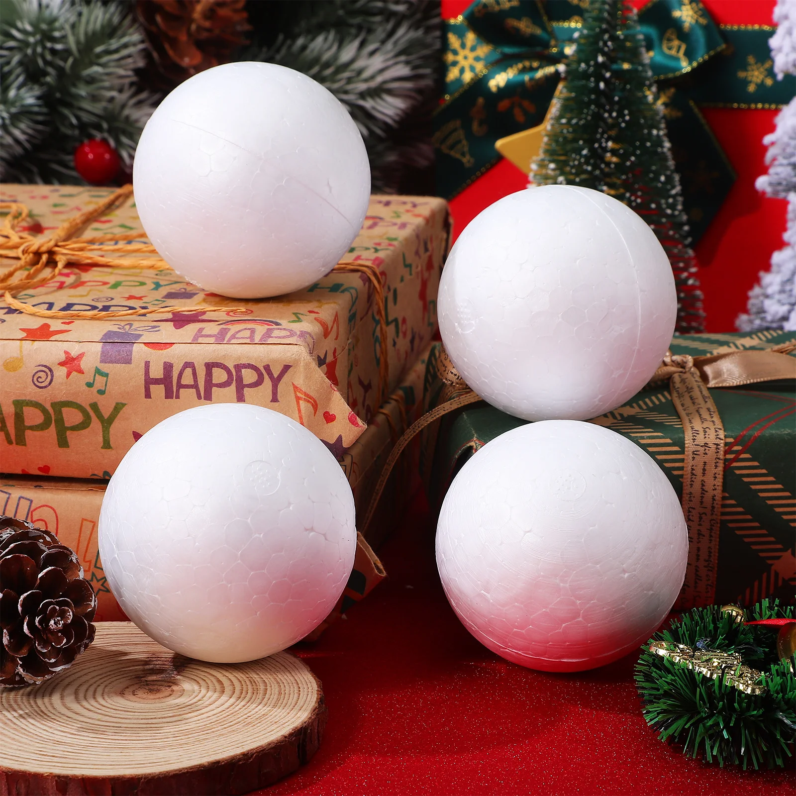 24 pezzi di decorazioni per palline di Natale, palline artigianali rotonde infrangibili, decorazioni per feste di nozze, ornamenti appesi per interni ed esterni