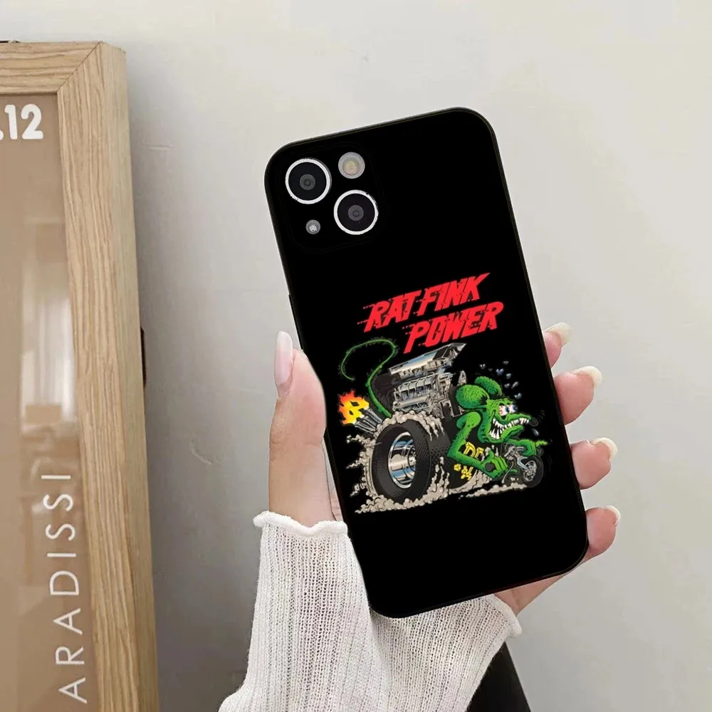 Rat Fink Phone Case For iPhone 15,14,13,12,11 Plus,Pro,Max,XR,XS,X,7,8 Plus,SE,Mini Silicone Soft