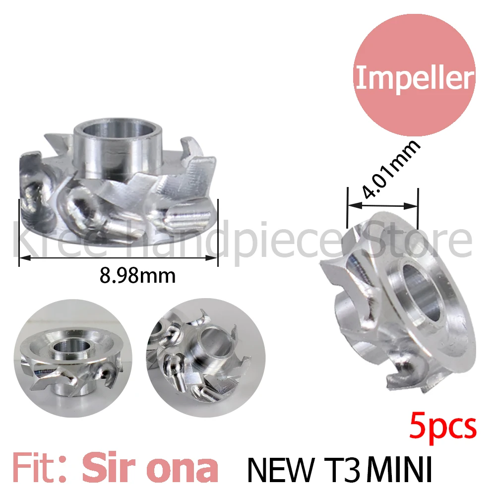 Dental handpiece Air turbine Cartridge Rotors Ceramic Bearing Impeller Cap Cover Shaft Spindle For Sirona NEW T3 MINI