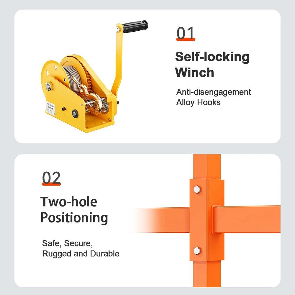 Support de Suspension de climatiseur, Machine de levage, support de levage de grue, support de grue de levage latéral, assemblage de treuil manuel