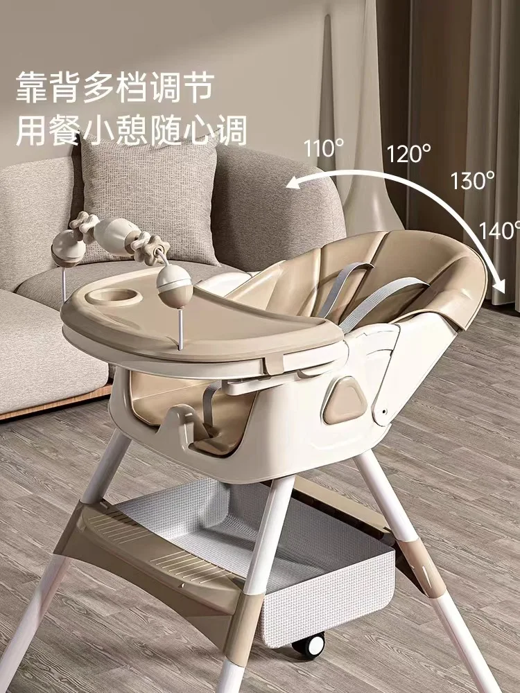 Children's Dining Chair Portable Baby Dining Chair Can Be Reclined Foldable Baby Seat Can Be Adjusted Height Baby Seat Chair