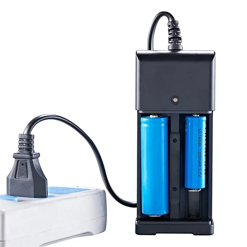 Battery Charger Dual Slots Rechargeable Batteries Electronic Charging Equipment with LED Indicator Household Charge