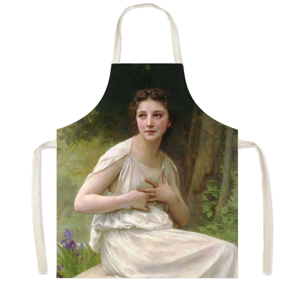 Famous Oil Painting William-Adolphe Bouguereau Cooking Aprons Kids Bib Women Men Baking Apron Household Cleaning Tools Gift