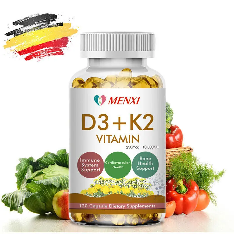 Vitamin K2&D3 Vitamin Supplement mit BioPerine apsules / Immune Health 120 tablets