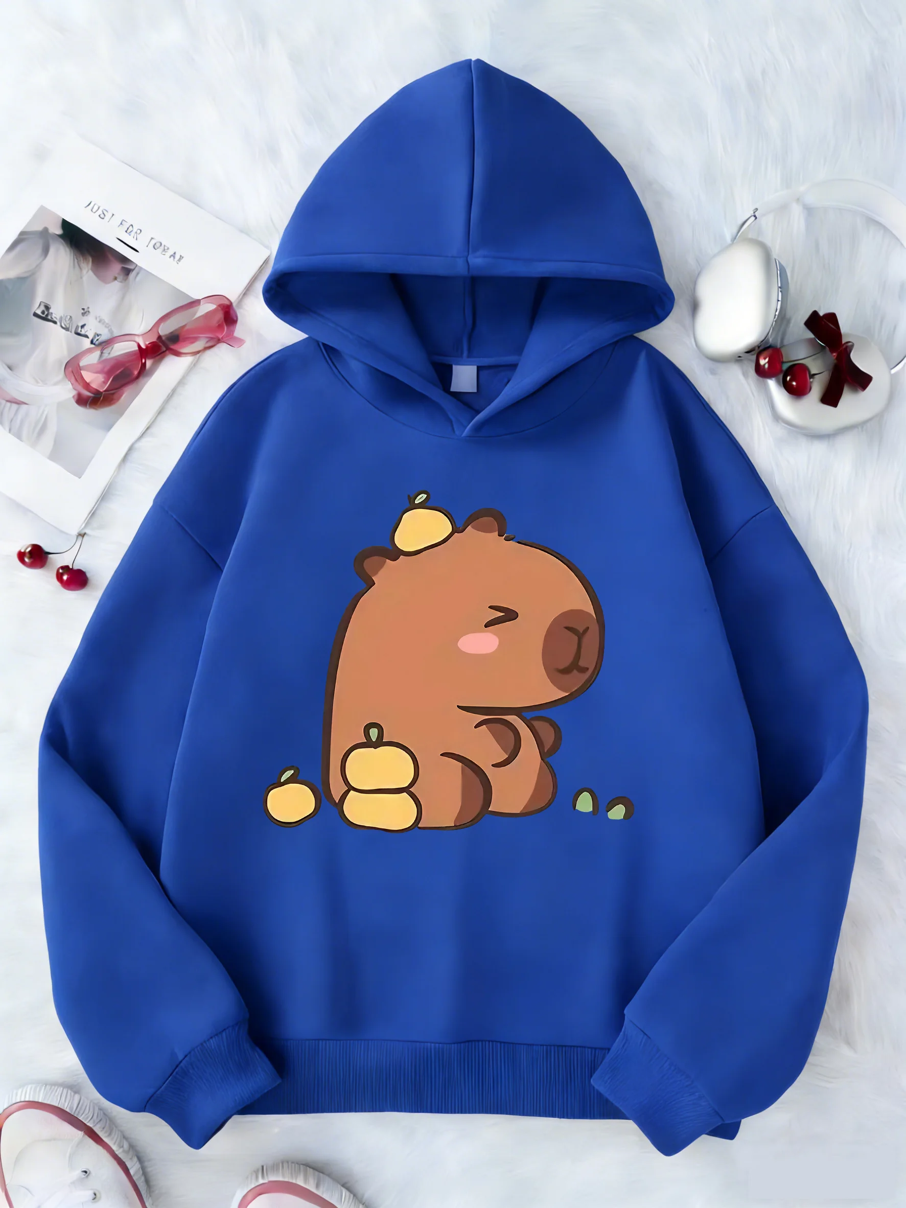 2026 Niedlicher Capybara-Grafik Kinder-Hoodie Sweatshirt Süßer Kapuzenpullover für Jungen Mädchen Herbst Frühling Lässige Hoodies