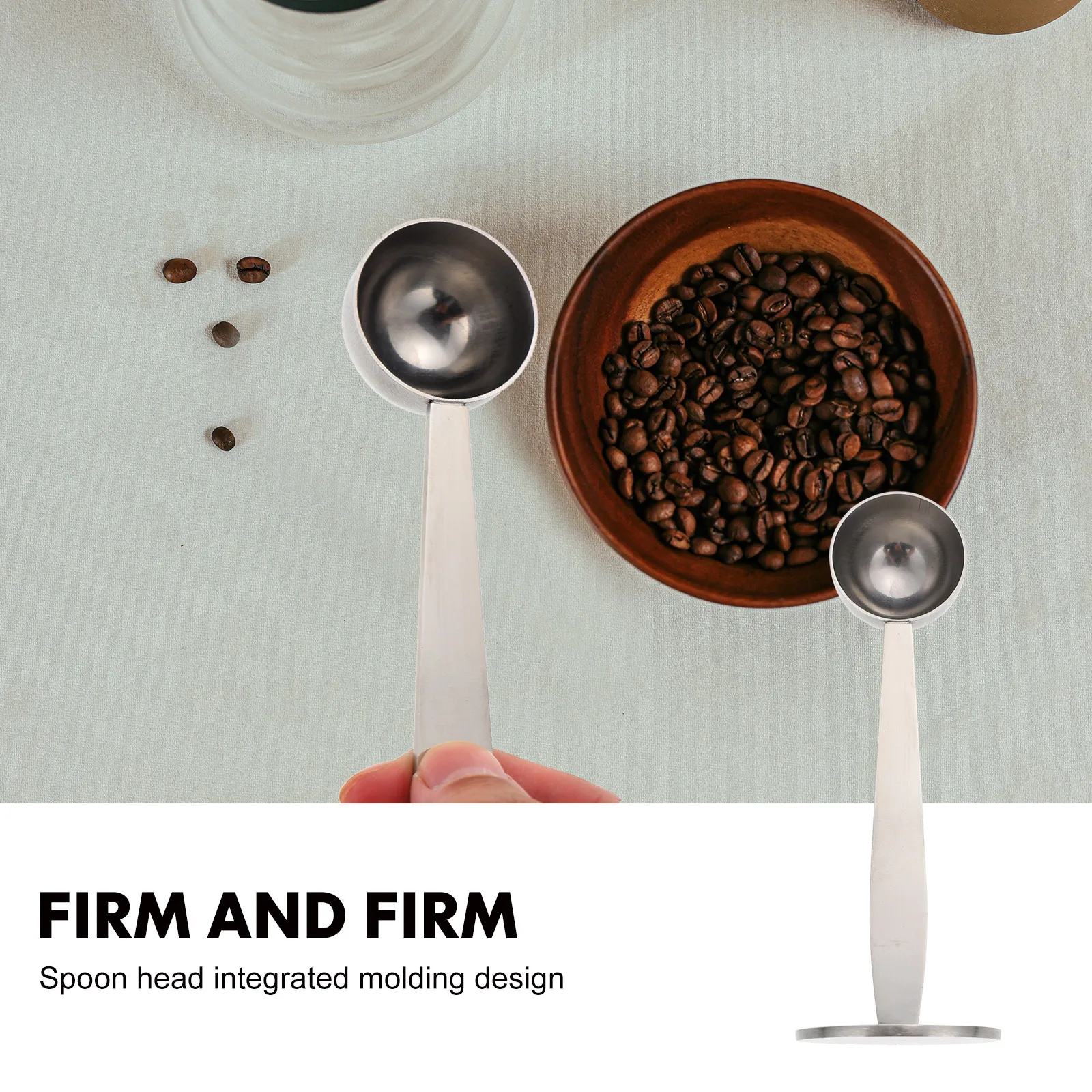 

Stainless Steel Tamper 2 In 1 Dual-Use Coffee Spoon For Espresso Measuring Tamping Coffee Bean Presser Household