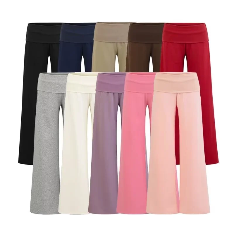 

Women's Casual Straight Leg Wide Leg Sweatpants Elastic Medium Stretch Non See tough Loose Slimming Comfortable All Match