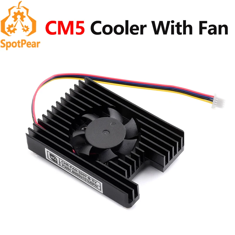 CM5 Cooler Heatsink Fan 5V 3007 B For Raspberry Pi Compute Module 5 Adjustable speed Low noise with Heat