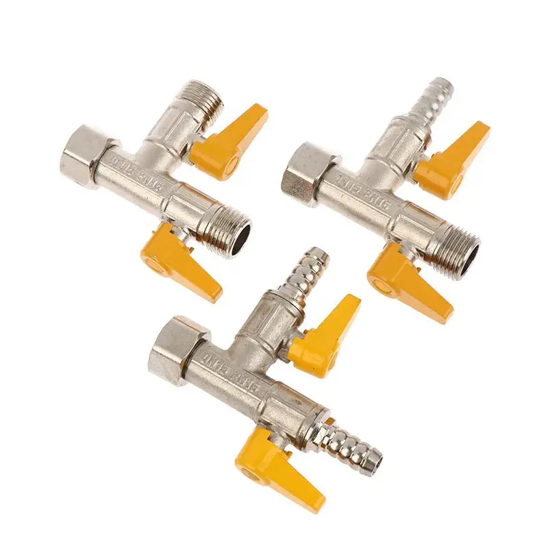 Shut-Off Valve Valve Hose Connector Water Hose Adapter 3 Way Diverter Valve Switch Brass Water Diverter Shower Head