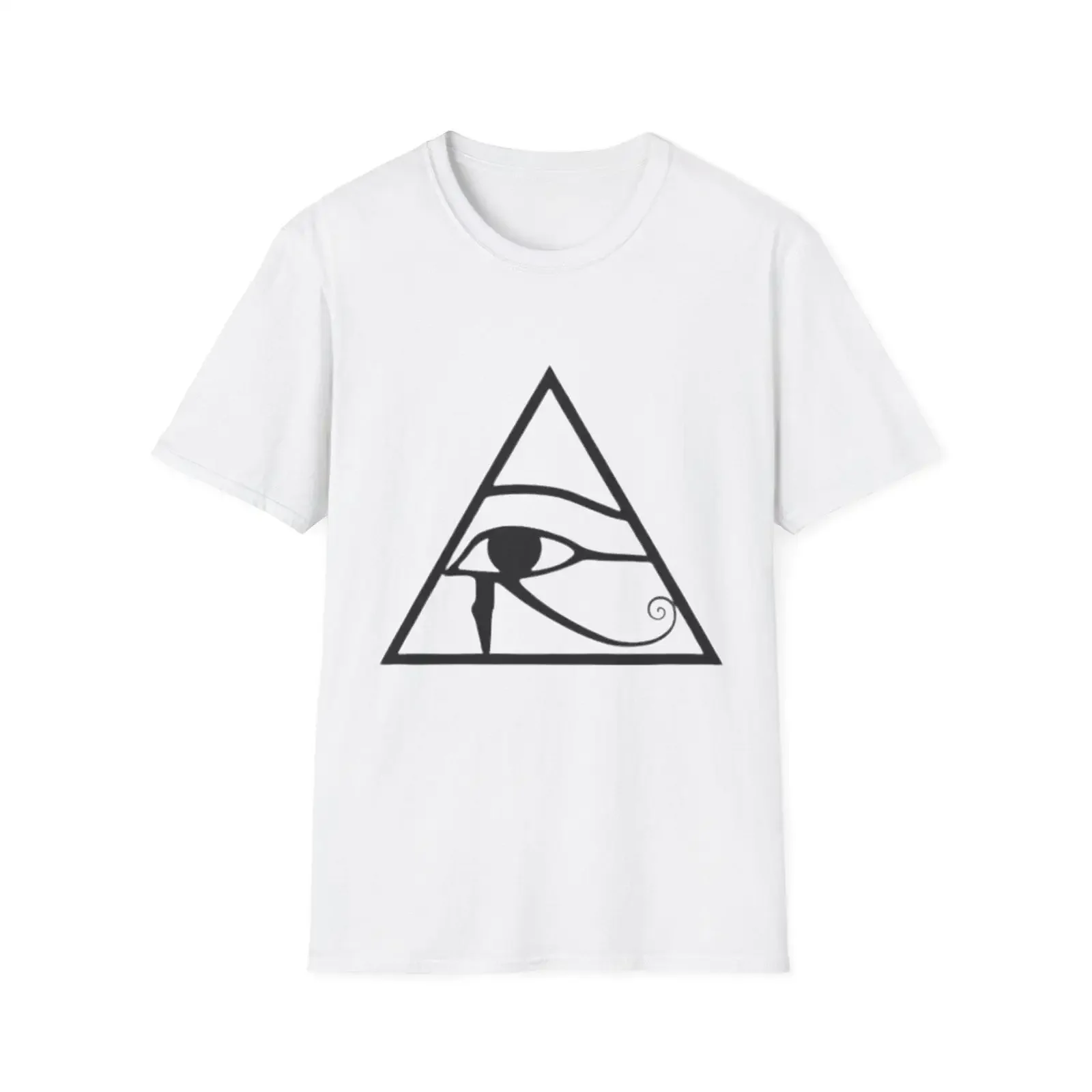 Eye of Horus Pyramid T Shirt Egyptian Mystic Symbol vintage Washed Soft Versatile Stretched Top For Everyday Wear Breathable