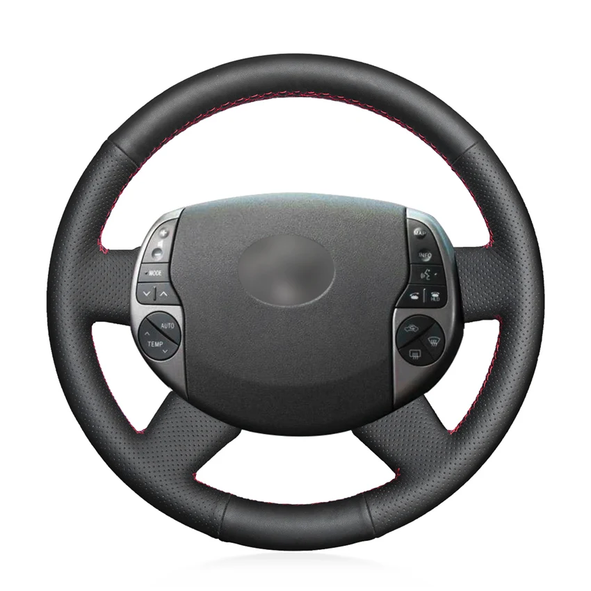 لتقوم بها بنفسك مخيط يدويا عدم الانزلاق الجلود غطاء عجلة القيادة التفاف لتويوتا بريوس 2005-2008 الملحقات الداخلية #3