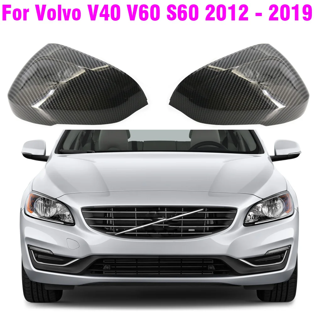 

Для Volvo V40 V60 S60 2012 - 2019 сменная стильная зеркальная крышка из углеродного волокна