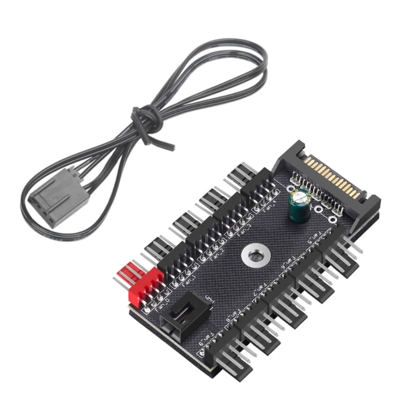 1 to 10 Way Splitters Hubs 4Pin PWM Fan Power Cable Control Cooling System