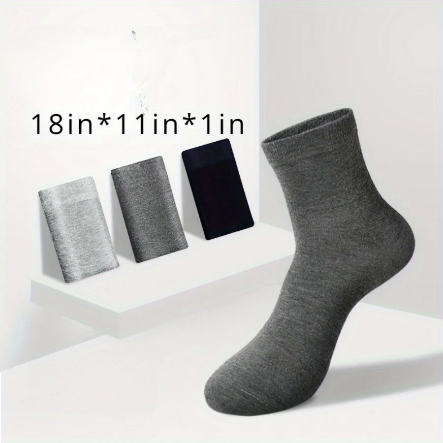 95% combed cotton socks men's business formal mid-calf socks soft and breathable spring and summer men's socks 5 pairs/batch mid