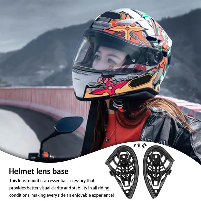 Helmet Shield Glass Holder Helmet Visor Base Plate Helmet Accessories For Cyclists Outdoor Sports Enthusiasts Helmet Gear Plate