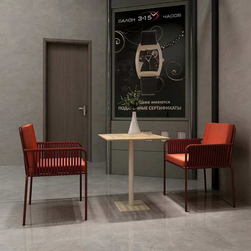 

Outdoor table and chairs coffee table Nordic simple leisure villa sun room outdoor garden courtyard cafe balcony furniture