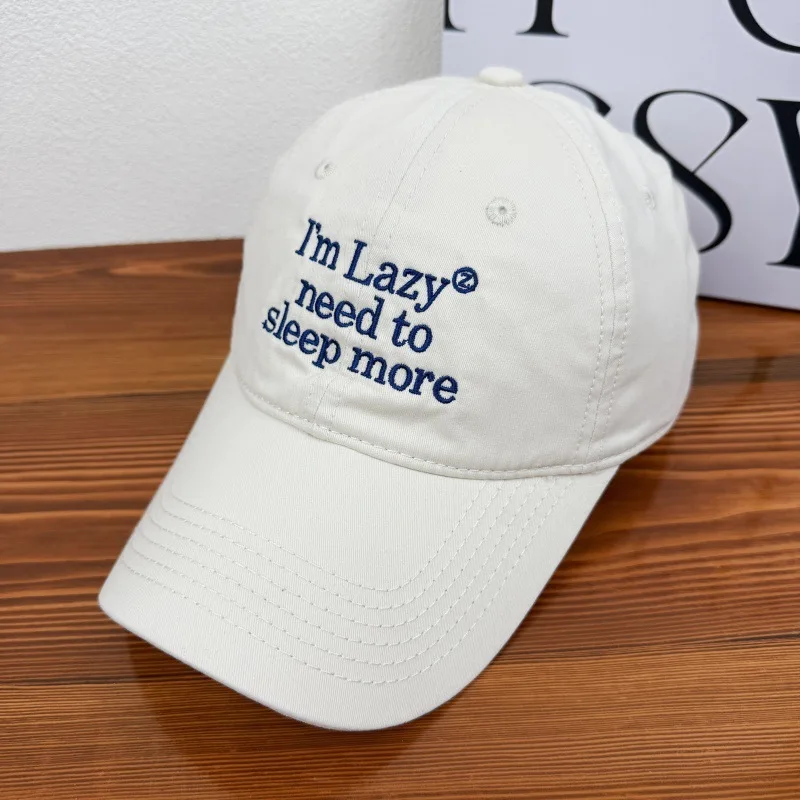 Professional Embroidered Letter Baseball Cap Wide Brim Hat Unisex Casual Cotton Cap for Travel And All Seasons
