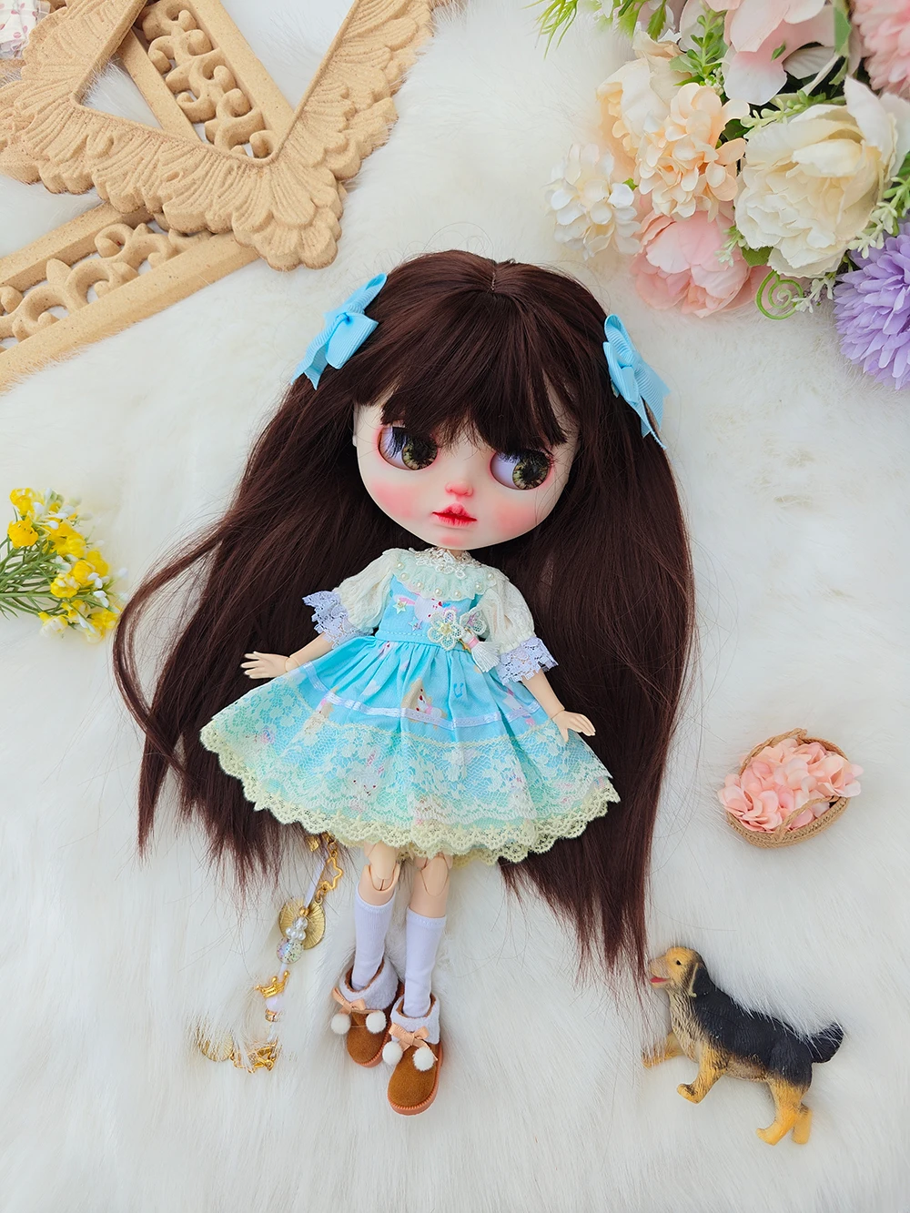 New Blythe Doll clothes Multi colored   handmade  OB22 OB24 AZONE Blythe Doll Accessories Dress blythe clothing