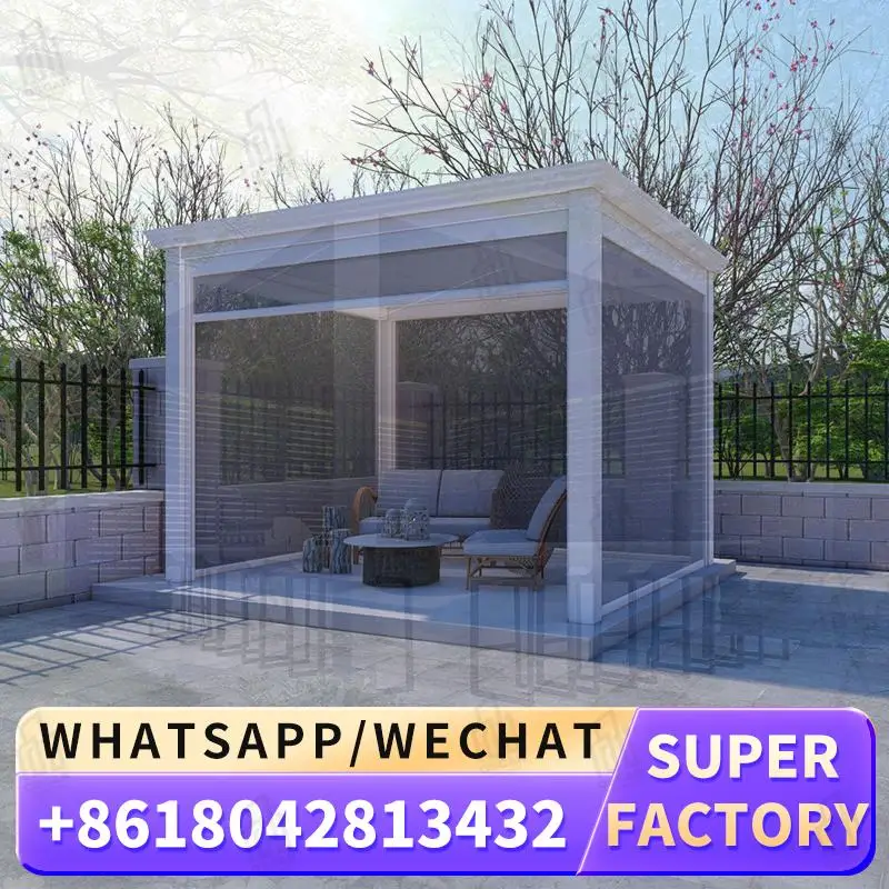 

2022 Modern Motorized Waterproof Aluminium Louvered Pergolas for Outdoor Patio Garden Louver Pergola