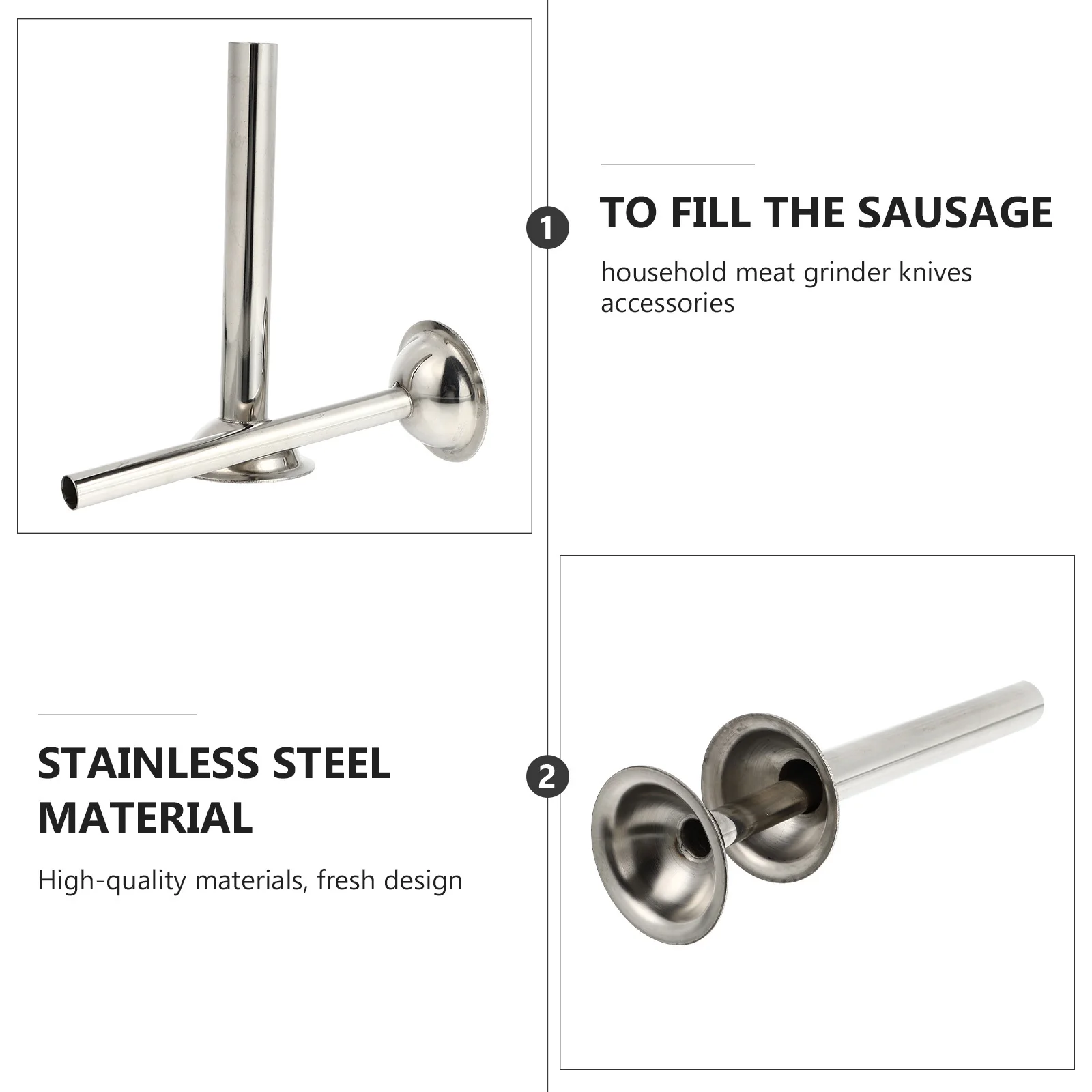 

1 Set Stainless Steel Filler Tube For Meat Processing Accessories Sausage Making Tools Sausage Stuffer Meat Parts Kitchen Bar