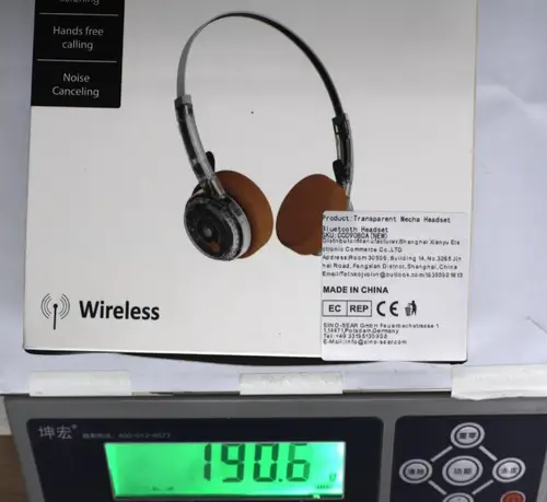 Imagen 2 del producto Auriculares Bluetooth con diadema transparente Retro, giratorios para ajustar canciones de volumen, auriculares estéreo HIFI inalámbricos